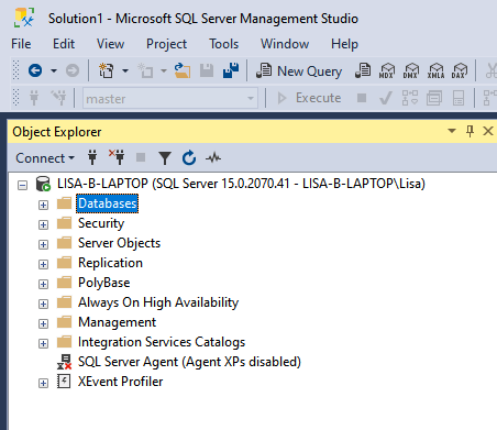 object explorer in ssms