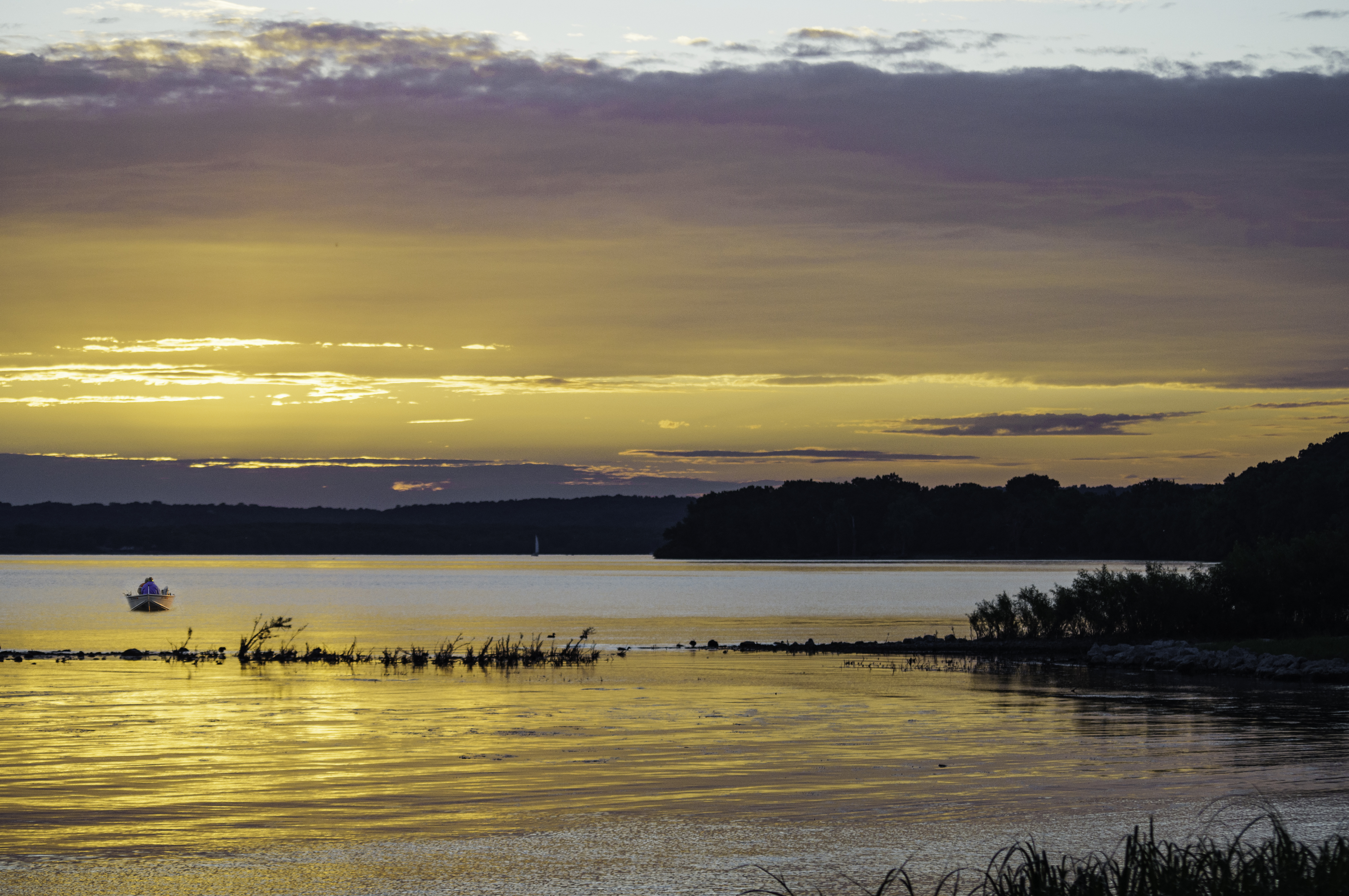 inspirational fishing at sunset
