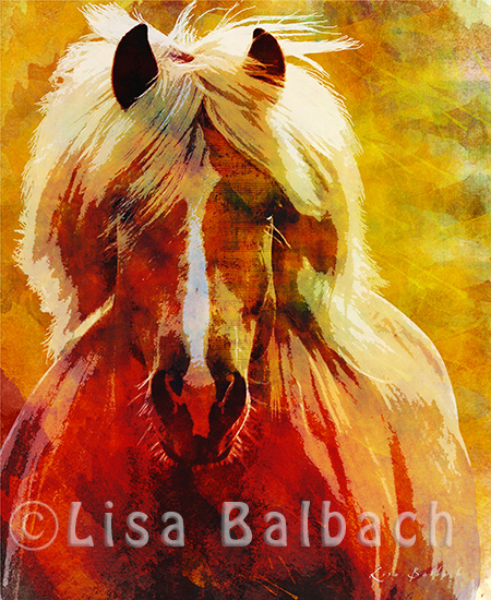 inspirational mixed media horse artwork