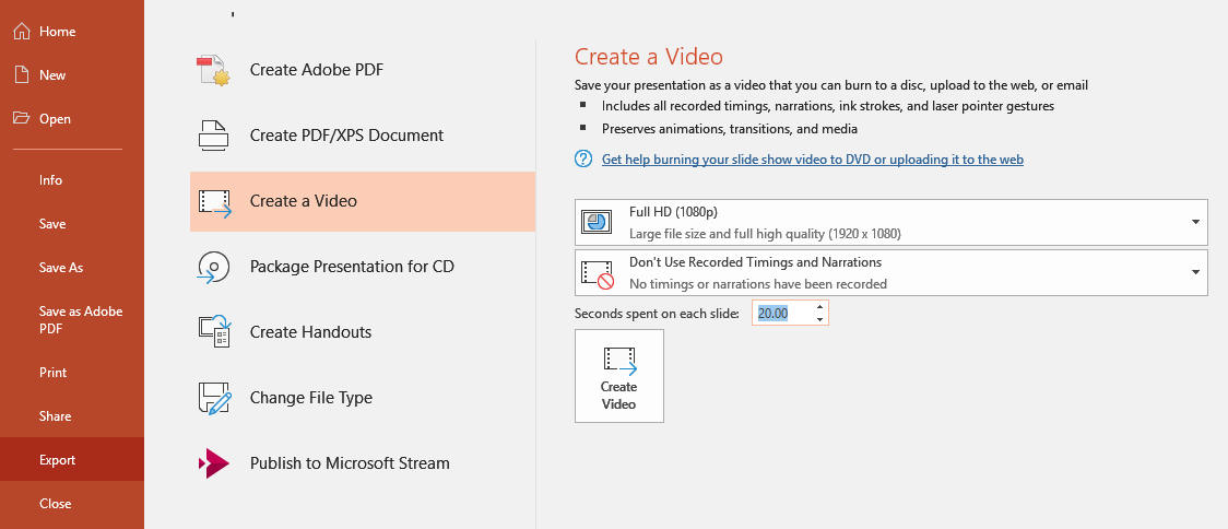 create a video window in powerpoint