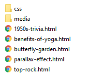 lesson 4 folder with files