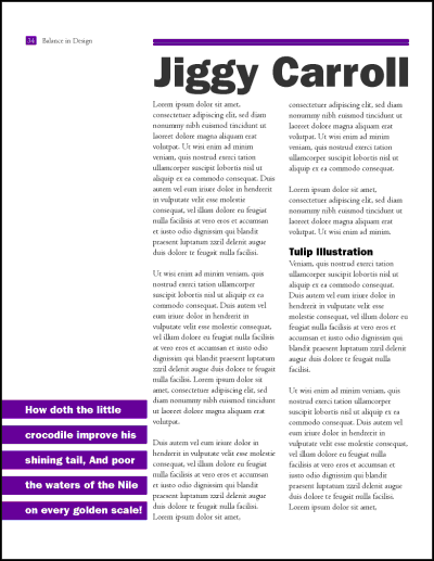 an example of a design with asymmetrical balance