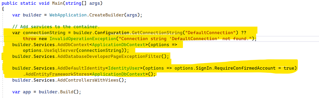 Registration, Authentication and Authorization in MVC Core