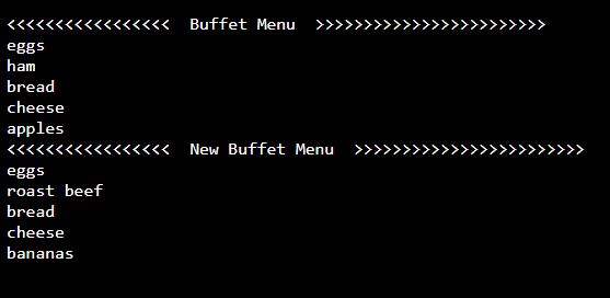 menu example